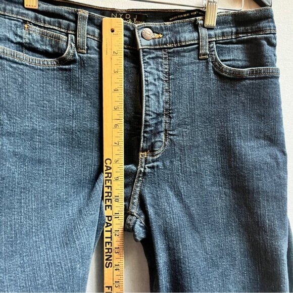 NYDJ tummy tuck high rise bootcut dark wash jeans Sz 14P - Picture 11 of 11